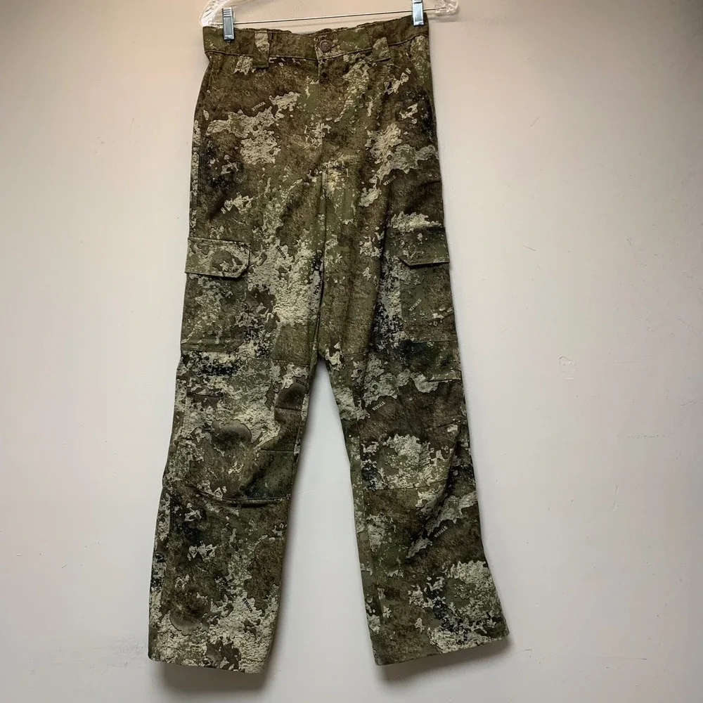 RedHead Silent-Hide Cargo Pants Youth 2XL Green Strata Camo Excellent Stretch